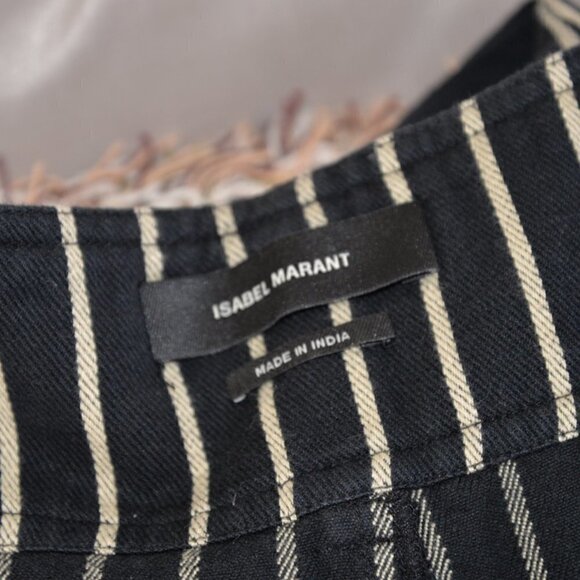 Isabel Marant High Rise Striped Slouchy Pants Sz 6 - Picture 4 of 8